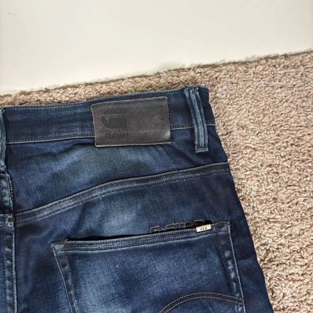 G-Star Raw 3301 Slim Mens Dark Indigo Blue Denim Jeans 31x34 (Fits 34x34)